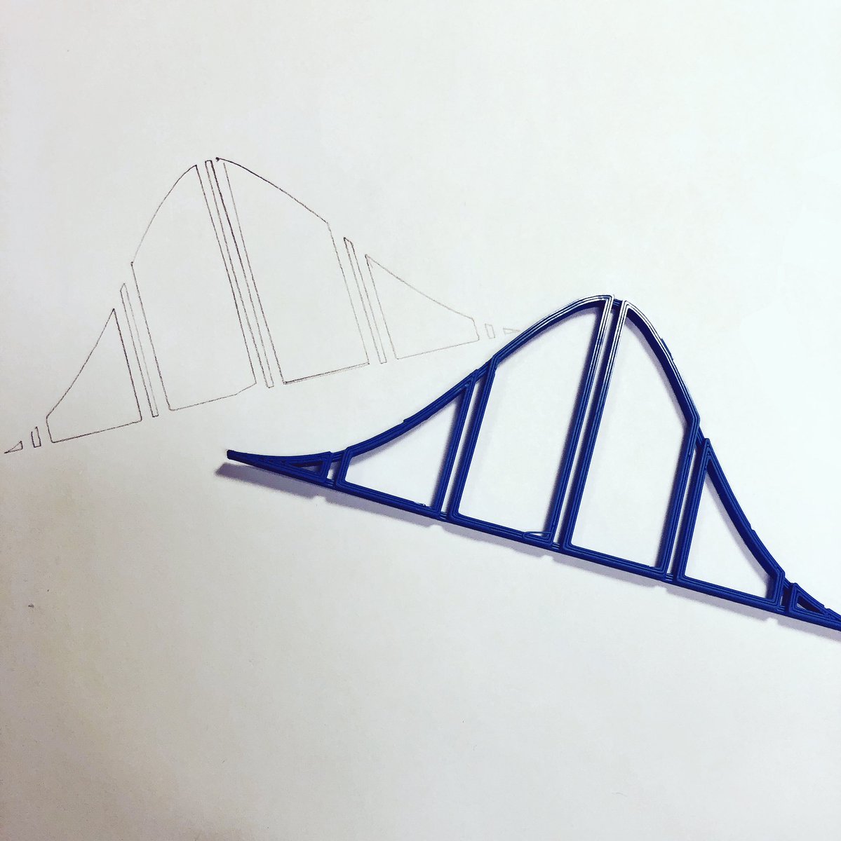 My *significant* other had to test a 3D printer so he made me this normal distribution stencil! 😍🤓 #statistics #STEMgifts #statistician #nerdgifts #nerdvalentine #3Dprinting