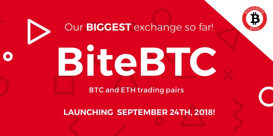 BitcoiNote's tweet image. 😀This is a great Monday as we're happy to announce #BTCN is yet on another exchange - #BiteBTC! 👏👏👏

💰Get your wallets ready and choose your pair! :)
#BTC: btcn.ws/TW-BiteBTC-BTC
#ETH: btcn.ws/TW-BiteBTC-ETH  

#bitcoinote #cryptocurrency #exchange #trading #announcement