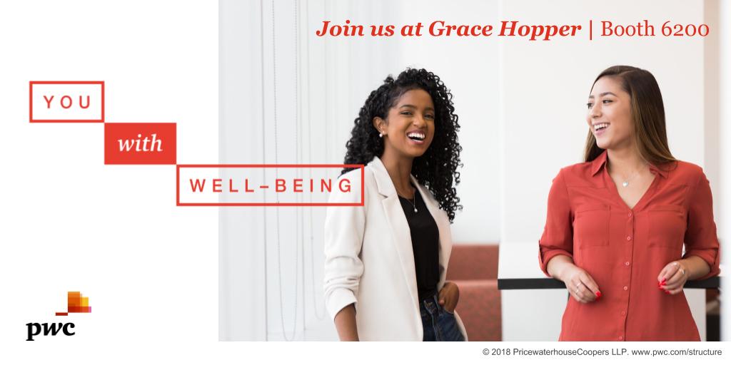 PwCUS's tweet image. To best serve our clients in a dynamically changing environment, we’re investing in the development of our people and empowering them to prioritize well-being. #GHC18! #womenintech #bewellworkwell pwc.cm/tp/rj6.BoRnH-J…