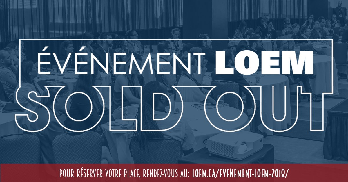 LOEMsolutions's tweet photo. Merci pour votre intérêt record porté envers cette édition de l'Événement LOEM. Nous sommes désormais COMPLET!
.
#événement #événementloem2018 #expérience #client #employé #conférence @ICMontreal https://t.co/ninNzGeecf