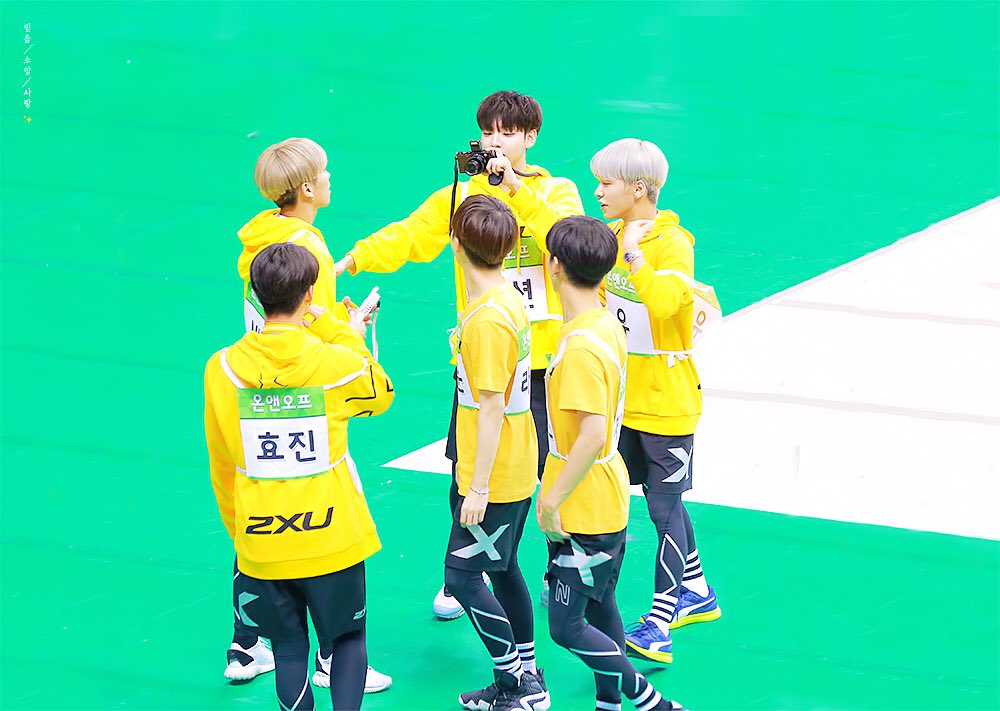 170803MSSS's tweet photo. 180820 아육대 
푸른 초장 위 t업시 말근i들❣️찰카긔 📷
#온앤오프 #ONOFF #ONF https://t.co/9D3mVukmev