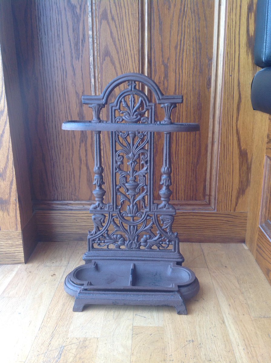 TheBoringBarber's tweet photo. Here is our new umbrella/walking stick stand. The weather is very sunny today so I doubt any one will be using it. When it does get used rest assured I will post a pic. https://t.co/Wixt4waG77