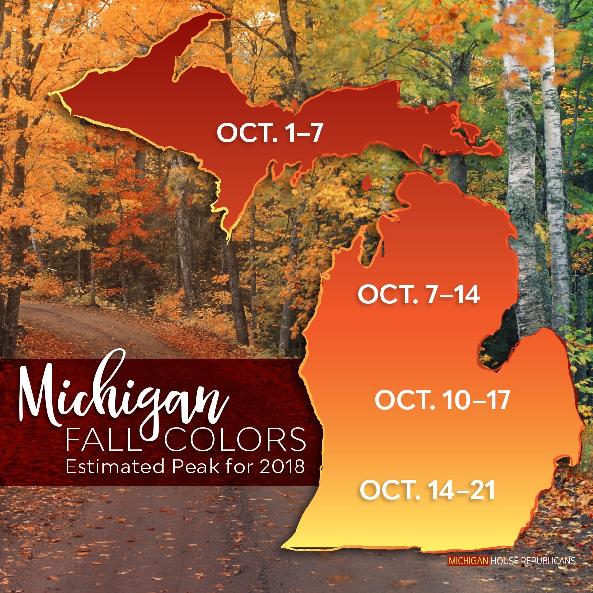 Michigan Fall Color Chart