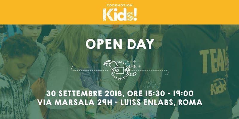 Ripartono i corsi di <a href="/CodemotionKids/">Codemotion kids!</a>. Open Day gratuito per scoprire tutte le attività il 30/09 presso <a href="/EnLabs/">eNLabs</a>, mentre tu ti informi i tuoi figli iniziano a sperimentare con attività di #coding #robotica #elettronica e #tinkering.  bit.ly/2OMLkSY