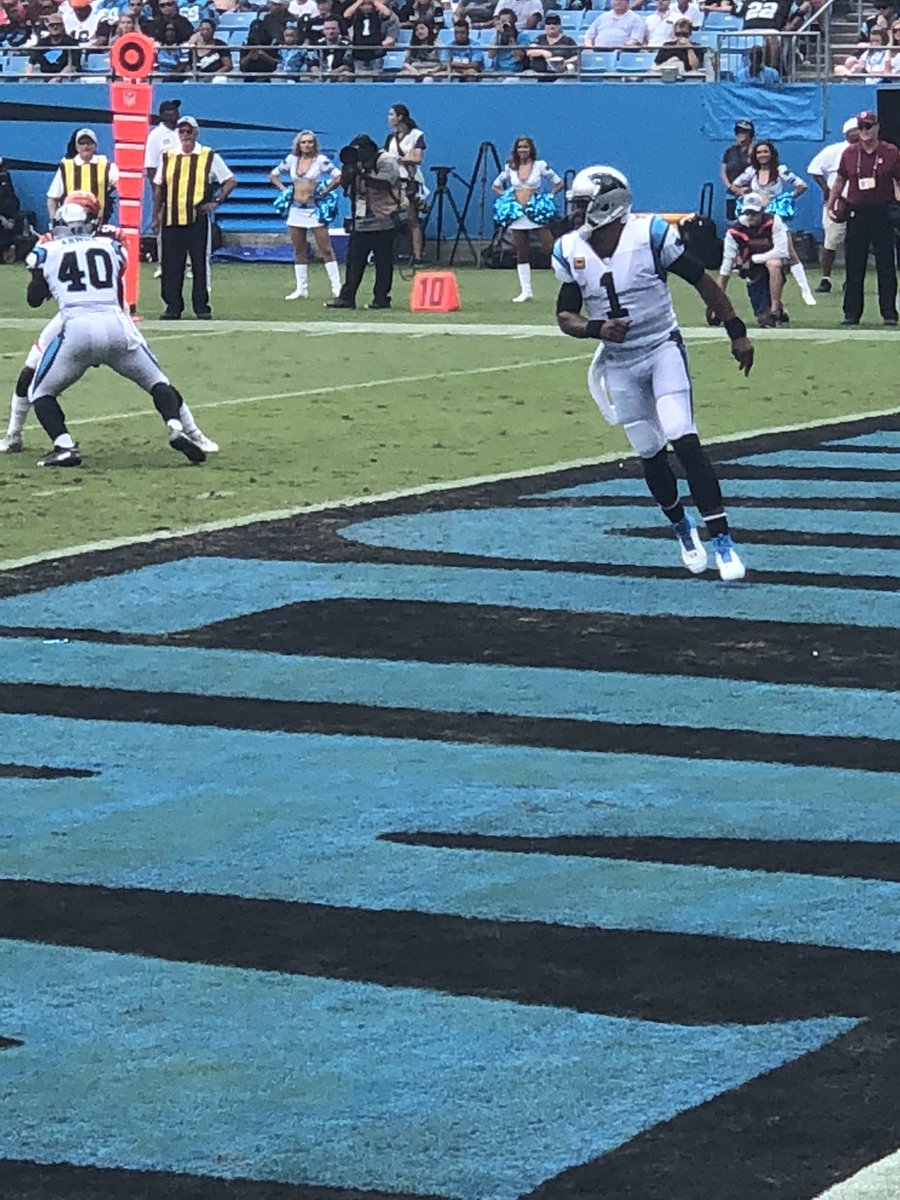 CornishinKinder's tweet image. A few pics from the game! #row1 @CameronNewton @Panthers