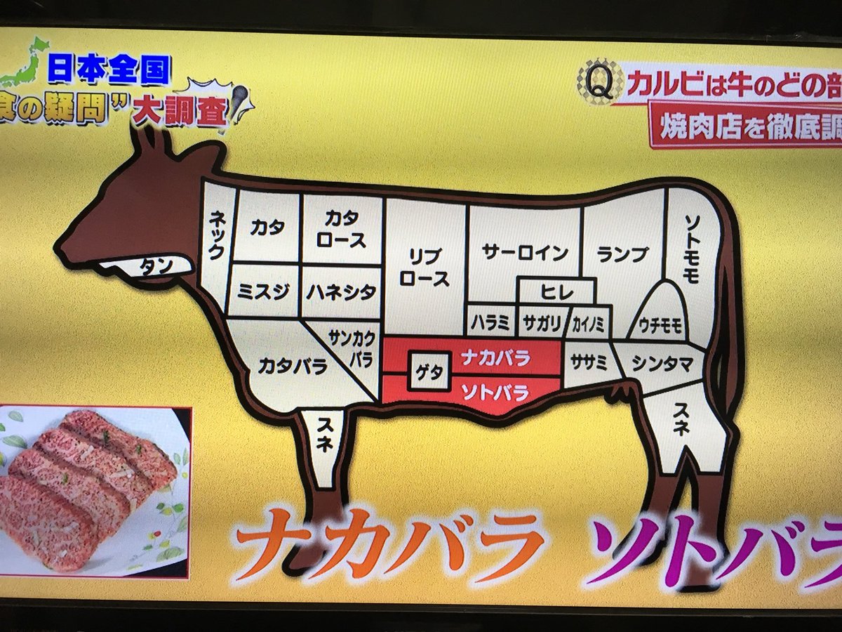 カルビ は牛の部位じゃない お店に訊いてみたら カルビ の部位はバラバラでした ペコジャニ Togetter カルビ は牛の部位じゃない お店に訊いてみたら カルビ の部位はバラバラでした ペコジャニ Togetter