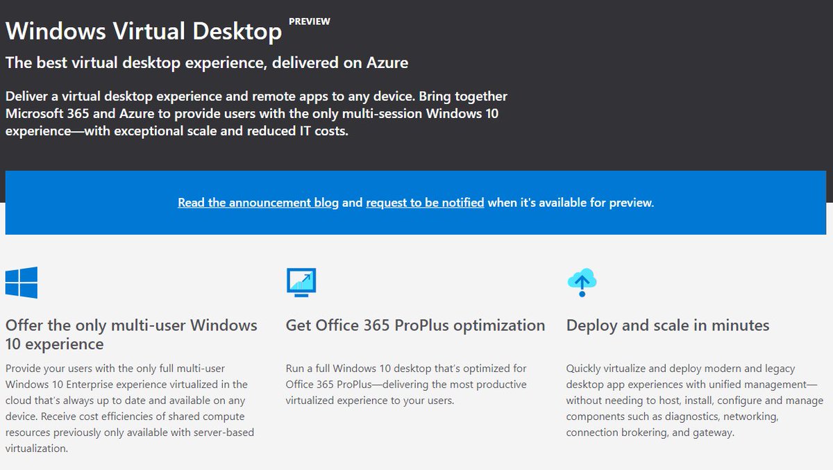 Windows IT Pro on Twitter: "Want to deploy and scale Windows 10 and Office on Azure in minutes, with built-in security and compliance? Introducing Windows ...