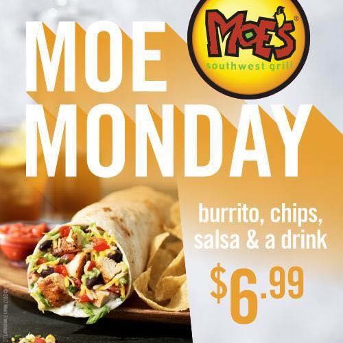 Moesupstate's tweet photo. Make Monday a Moe's Day#MoeMonday https://t.co/fOO5XZLOwh