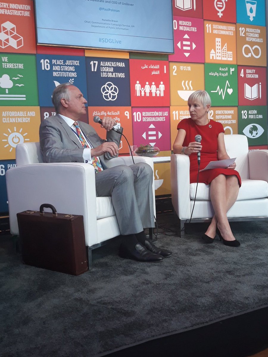 plus_socialgood's tweet image. We are currently at the #SDGMEDIAZONE. @PaulPolman of @Unilever talks to us about renewable energy and the #GlobalGoals #SDGLive #2030Now