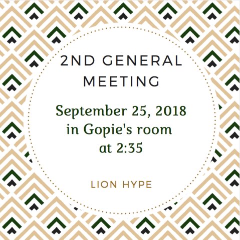 general meeting TOMORROW🦁