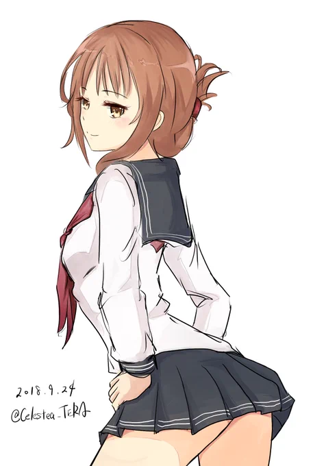 #艦これ版深夜の真剣お絵描き60分一本勝負
#艦これ版真剣お絵描き60分一本勝負_20180924
電
「司令官さん、いつまでも子供(駆逐艦)じゃないのです!」 
