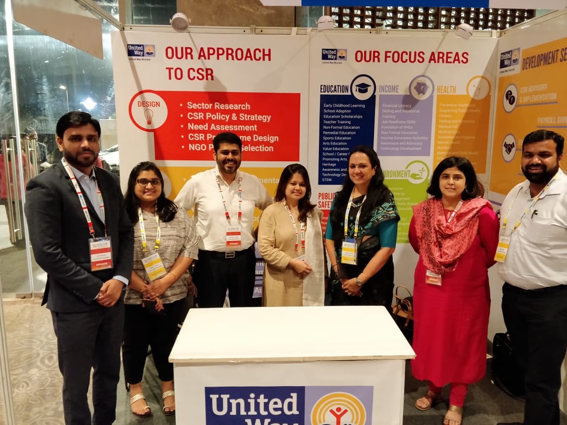 shuklajayanti's tweet image. The @UWMumbai team at the #IndiaCSRSummit2018. #CSRBOX #NGOBOX