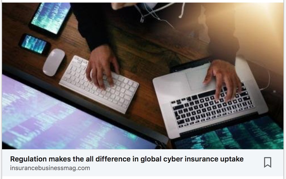 #Regulation makes the all difference in global #cyber #insurance uptake
lnkd.in/eEup3Ve