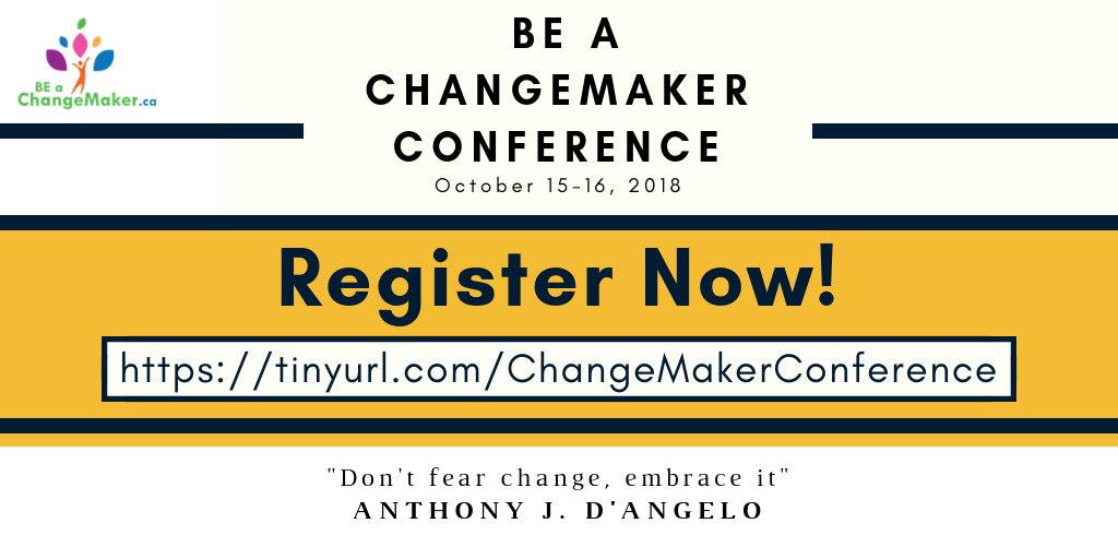 <a href="/BChangeMaker/">Be A ChangeMaker</a> is 21 days away. Hurry up and register now to reserve your spot! tinyurl.com/ChangeMakerCon…