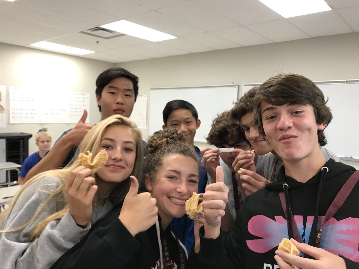 mrs_omen's tweet photo. Mandarin 2 class are enjoying their delicious fortune cookies 🥠! @napls_hs @Merrwhitakerr https://t.co/N2esjllz4i