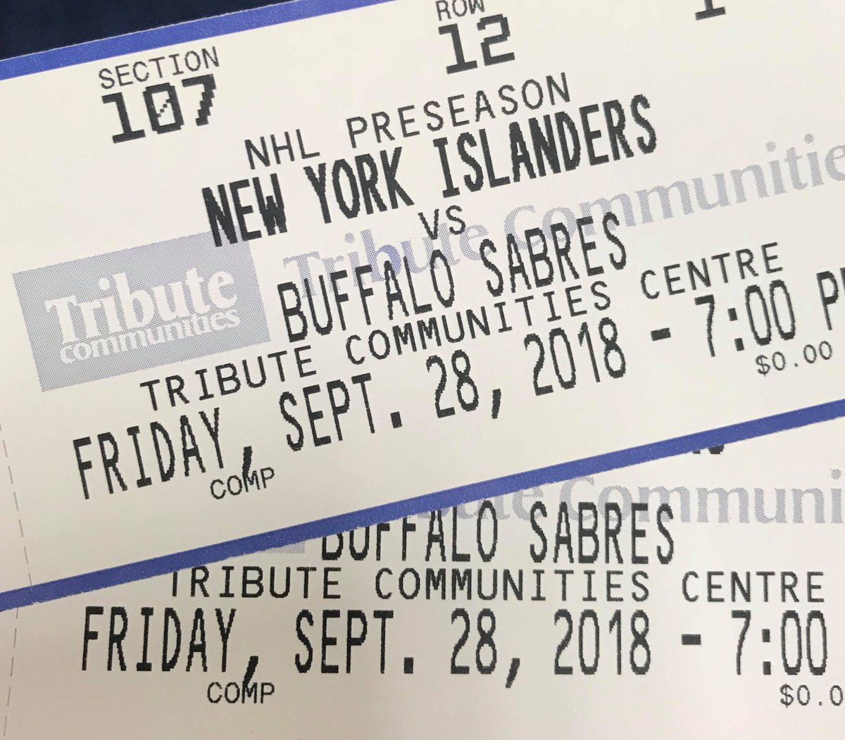 Oshawa_Generals's tweet photo. CONTEST ALERT 🚨

We have two tickets to give away to the @NYIslanders vs. @BuffaloSabres preseason game at the @MyTributeCentre! 
RT this for your chance to win! Winner will be chosen on Thursday. 

*Winners tickets will be available for pickup at will call https://t.co/O45HNpFLYo