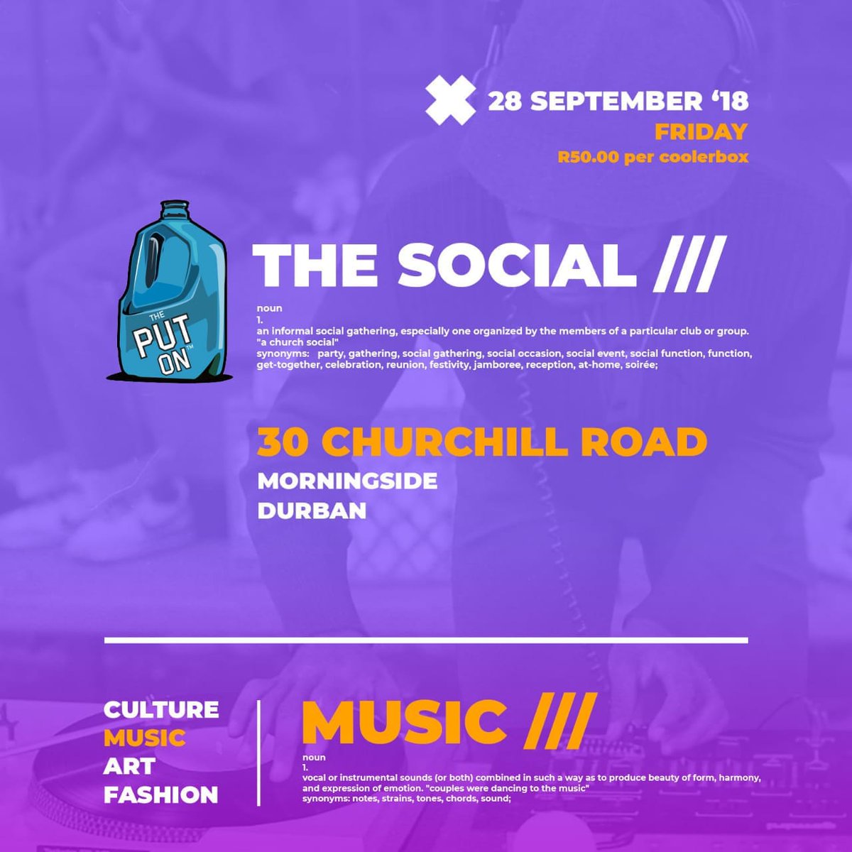 ThePutOn_Dbn's tweet photo. The Put On Social /// This Friday 28 September 
@ThePutOn_Dbn https://t.co/bXTUPd39C6