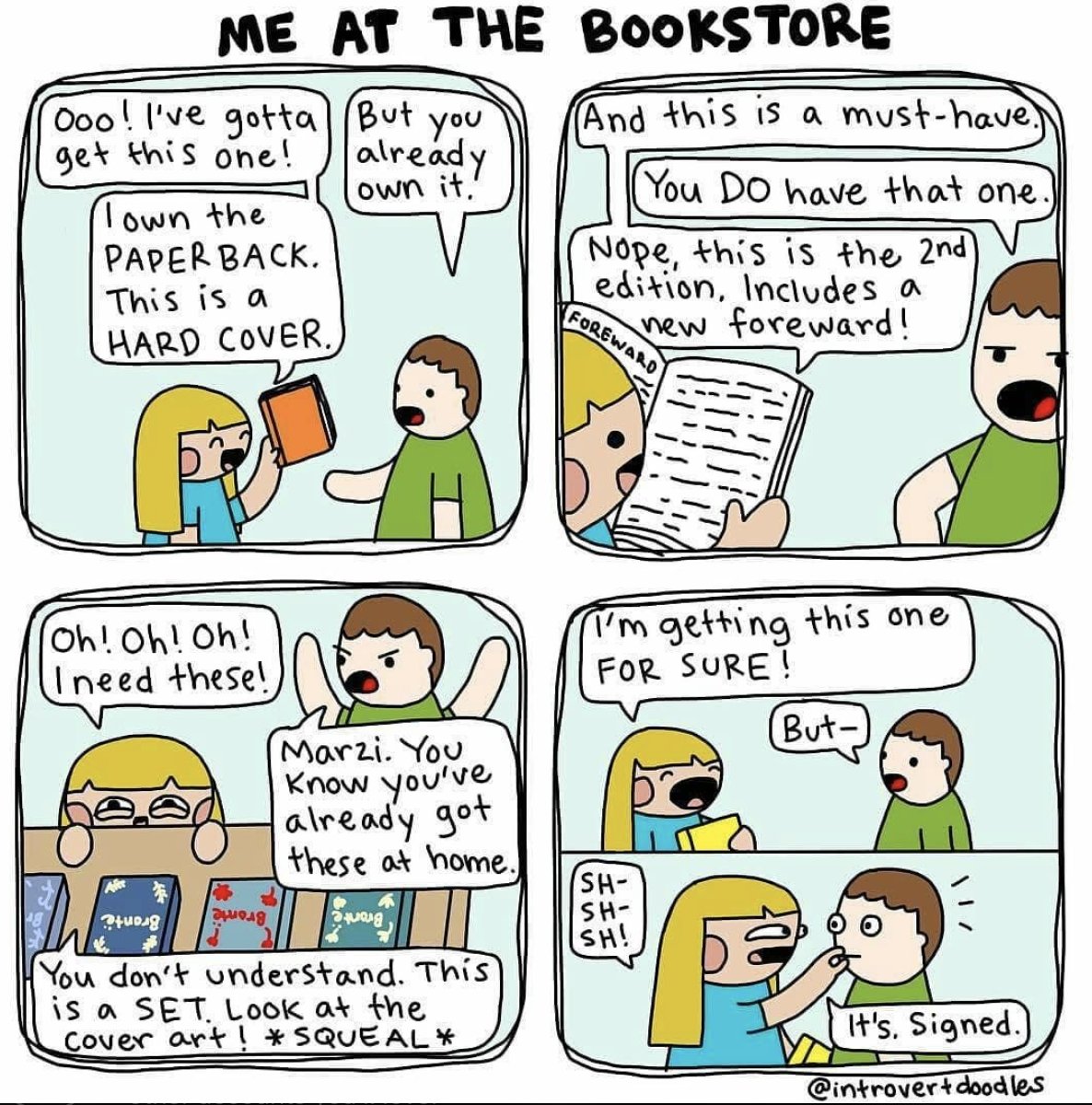 goodreads's tweet image. This speaks to us. (via @IntrovertDoodle)