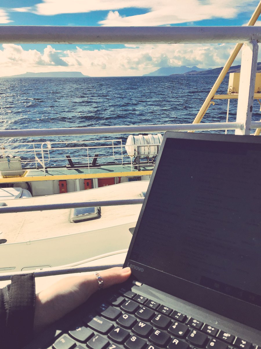 ypi_scotland's tweet photo. Our national YPI Scotland Coordinator working remotely this afternoon as she sails across The Minch with @CalMacFerries to spend time with our @cne_siar schools for the next three days #YPI #YPIslands #makeadifference https://t.co/xZpiUi0lYu