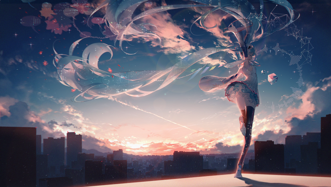 初音ミク　ポスター「君と踊り明かそう」 初音ミク 「「君と踊り明かそう」 」|Rellaのイラスト