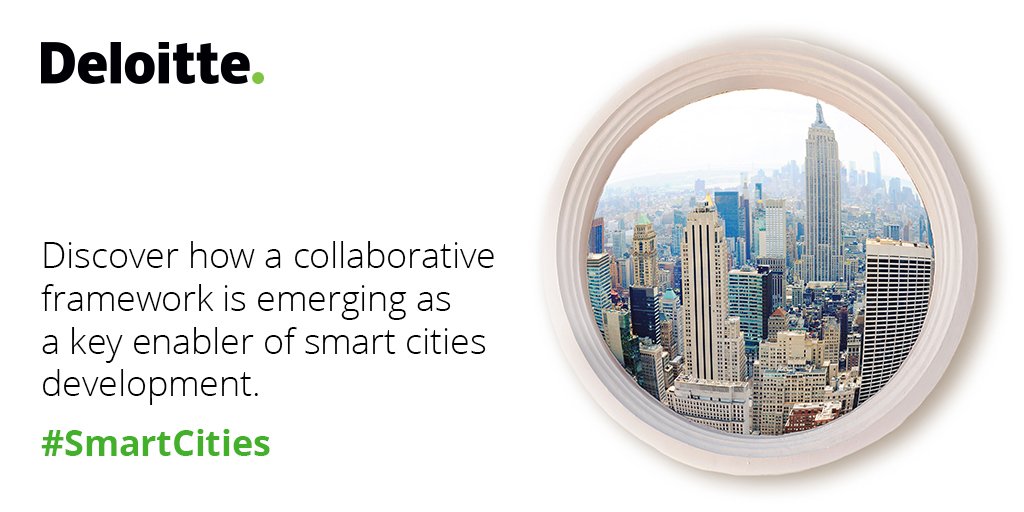Deloitte's tweet image. Technology is not the sole architect of #SmartCity initiatives. There is an entire #ConnectedEcosystem that offers opportunities for shared value creation. Find out what this means for #governments. deloi.tt/2MPwaum
