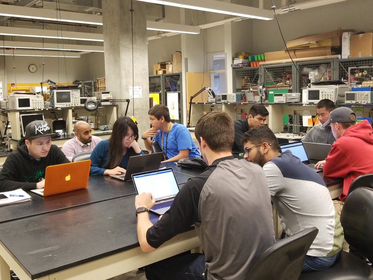 SmartCityEPICS's tweet photo. Hard at work preparing for the Mid Semester Design Review. Can't wait to show what we've been working on. https://t.co/nevyby5uWv