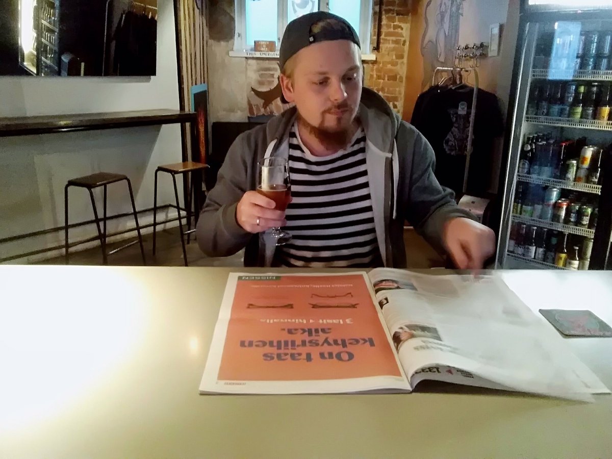 Tee kuten Ville ja tule lukemaan päivän aviisi olutta nautiskellen😎