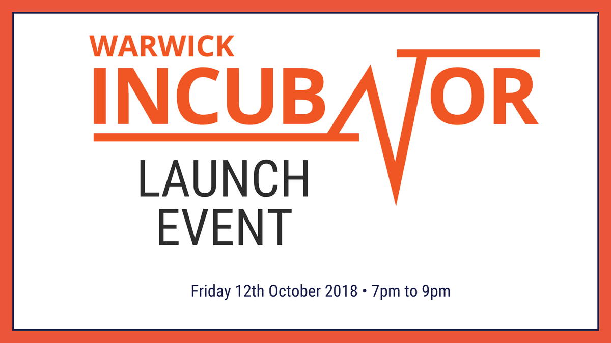 Warwick Incubator is hosting its first "Launch Event" of the year! Come join us on 12th October, from 7pm to 9pm.

Gain a deeper insight into to the programme, such as past cohorts and successful start ups, and to meet the core team to ask any questions!

facebook.com/events/2228982…