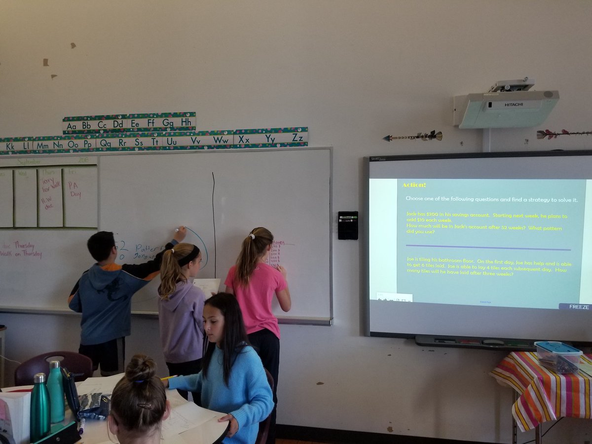 MsBaxbysclass's tweet photo. Group problem solving in everyday situations. #handsonmath #showingwork @alcdsb @alcdsb_mich https://t.co/UmQtNyPBsT