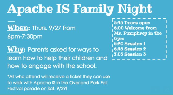 Family night this Thursday (9/27)!