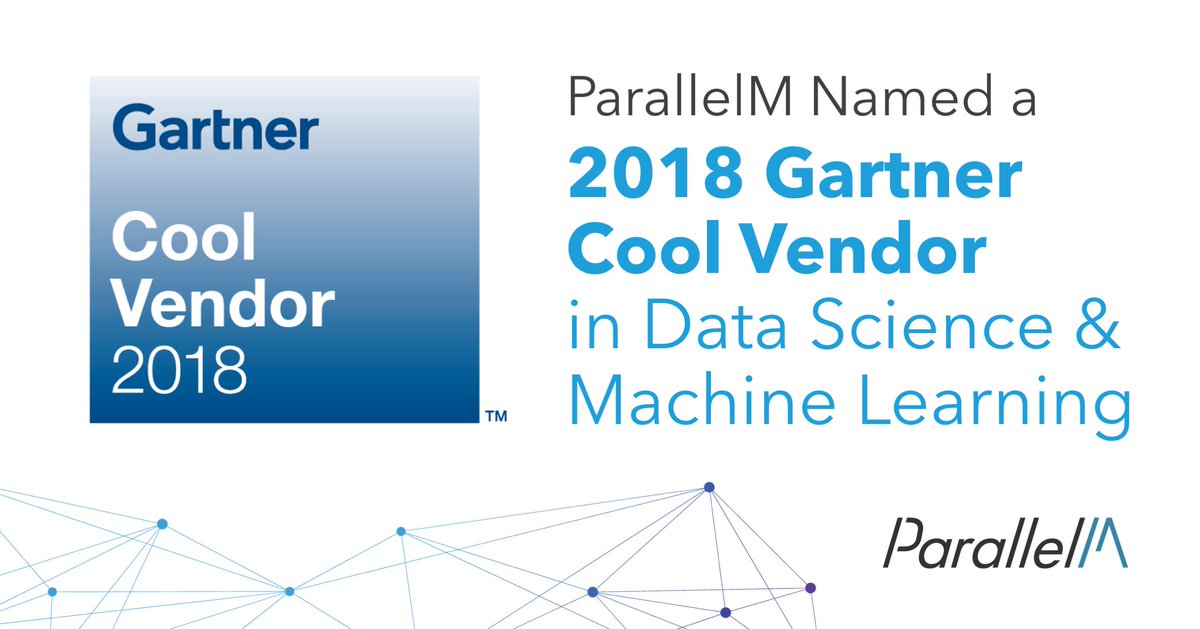 ParallelM_AI's tweet image. This just in! ParallelM has been named a September 2018 @Gartner_inc #CoolVendor in #DataScience and #MachineLearning. Read the press release to learn more: ow.ly/B2HM50jbsJe #Gartner