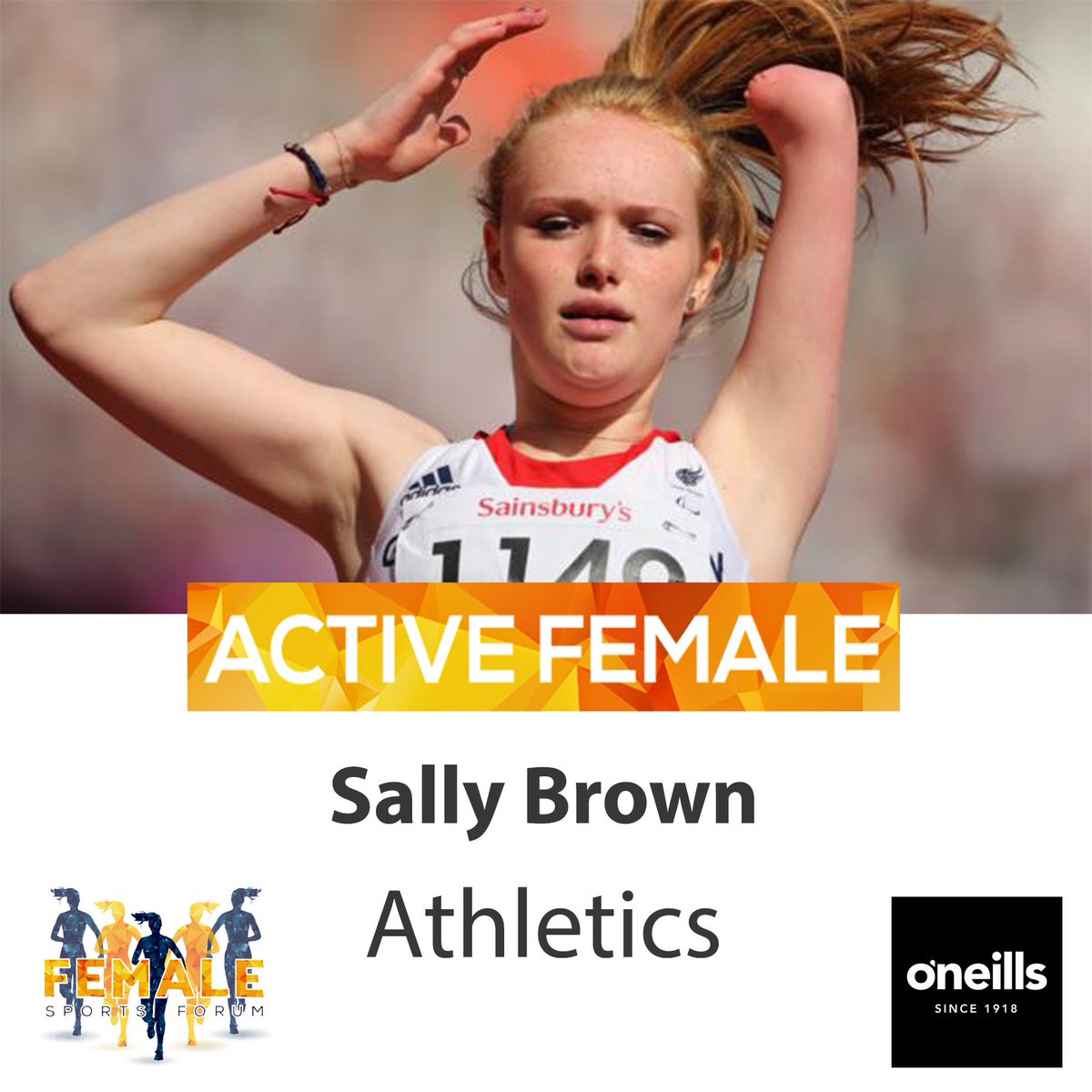 Vote for @sallyybrown to win the <a href="/ONeills1918/">O'Neills</a> Active Female Award for August by RETWEETING this tweet! Or Vote via our Facebook / instagram pages. Voting closes Friday 28th Sept!🏃‍♀️