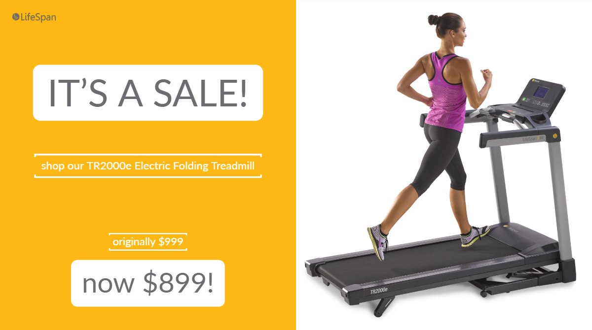 LifeSpanFitness's tweet image. Whether you're running or walking, the TR2000e is perfect for those with big goals and small spaces. Shop now! bit.ly/2IZIKJT