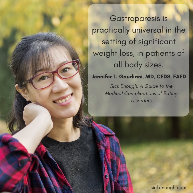 Gastroparesis affects many individuals with #eatingdisorders &amp; can hamper #recovery motivation &amp; efforts. #sickenough strives to improve knowledge about these complications &amp; to offer solutions for alleviated physical suffering.