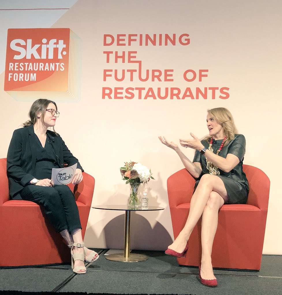 .<a href="/OpenTable/">OpenTable</a> CEO <a href="/cquarles/">Christa Quarles</a> discussing the future of restaurants with <a href="/kh/">Kristen Hawley</a> at #skifttable
