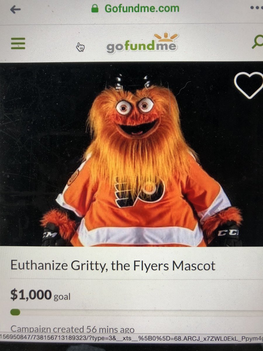 CoconnellFox29's tweet photo. Wow. That escalated quickly. #flyersMascot #gritty https://t.co/7dtj6tyaUn