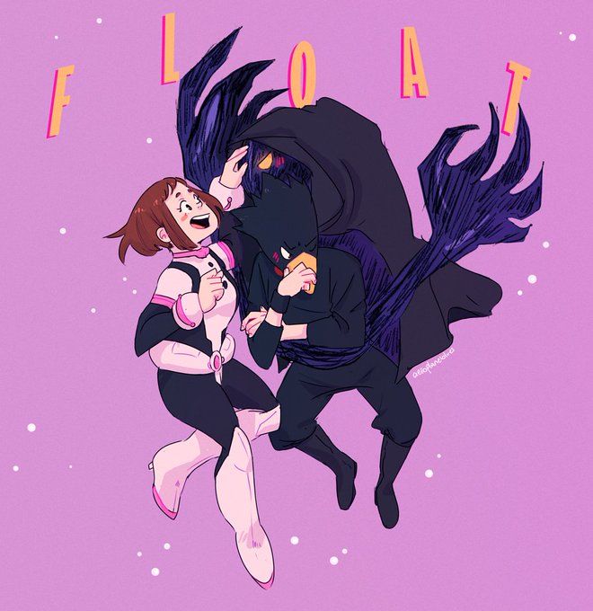 2018-09-24. #mha. uraraka and tokoyami are now float buddies :3. 461. 