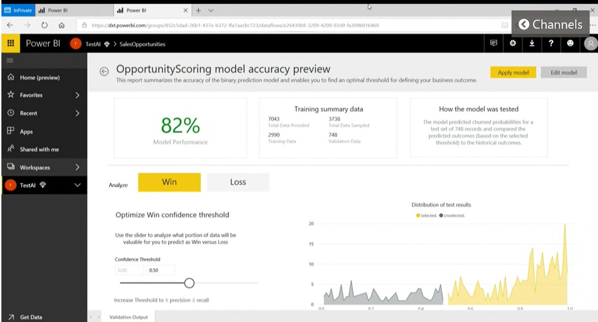 SQLJason's tweet image. Machine learning models will be baked into #PowerBI soon. How awesome is that? :) Re-iterating & re-emphasizing MS investment in AI & #PowerBI. #MSIgnite