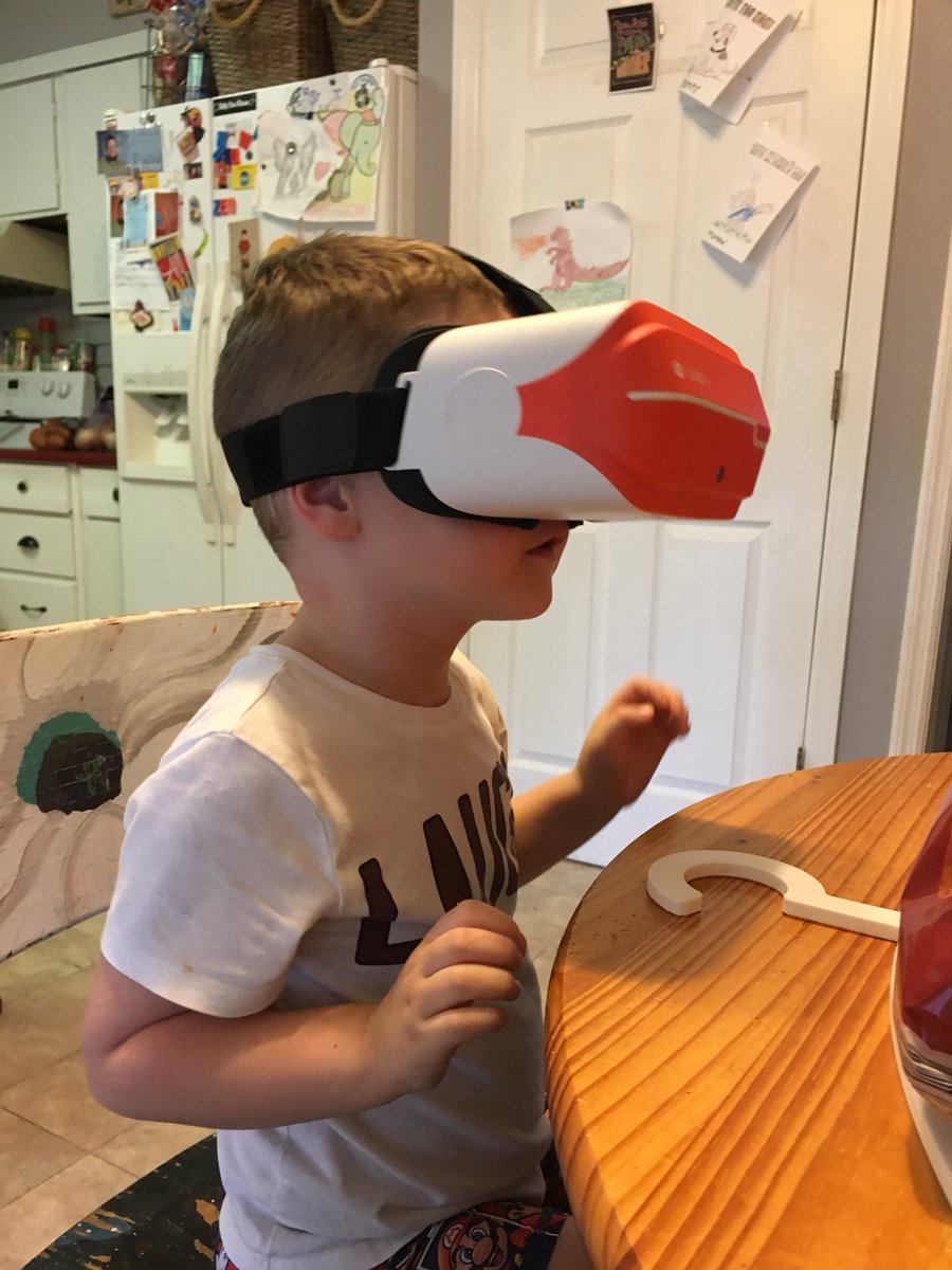 MrLawsonEdTech's tweet photo. When you’re prepping your #ClassVR training for the morning and your son is super excited to help #TeamTalawanda  #TalawandaEmpowers https://t.co/TWQeWMXuEn