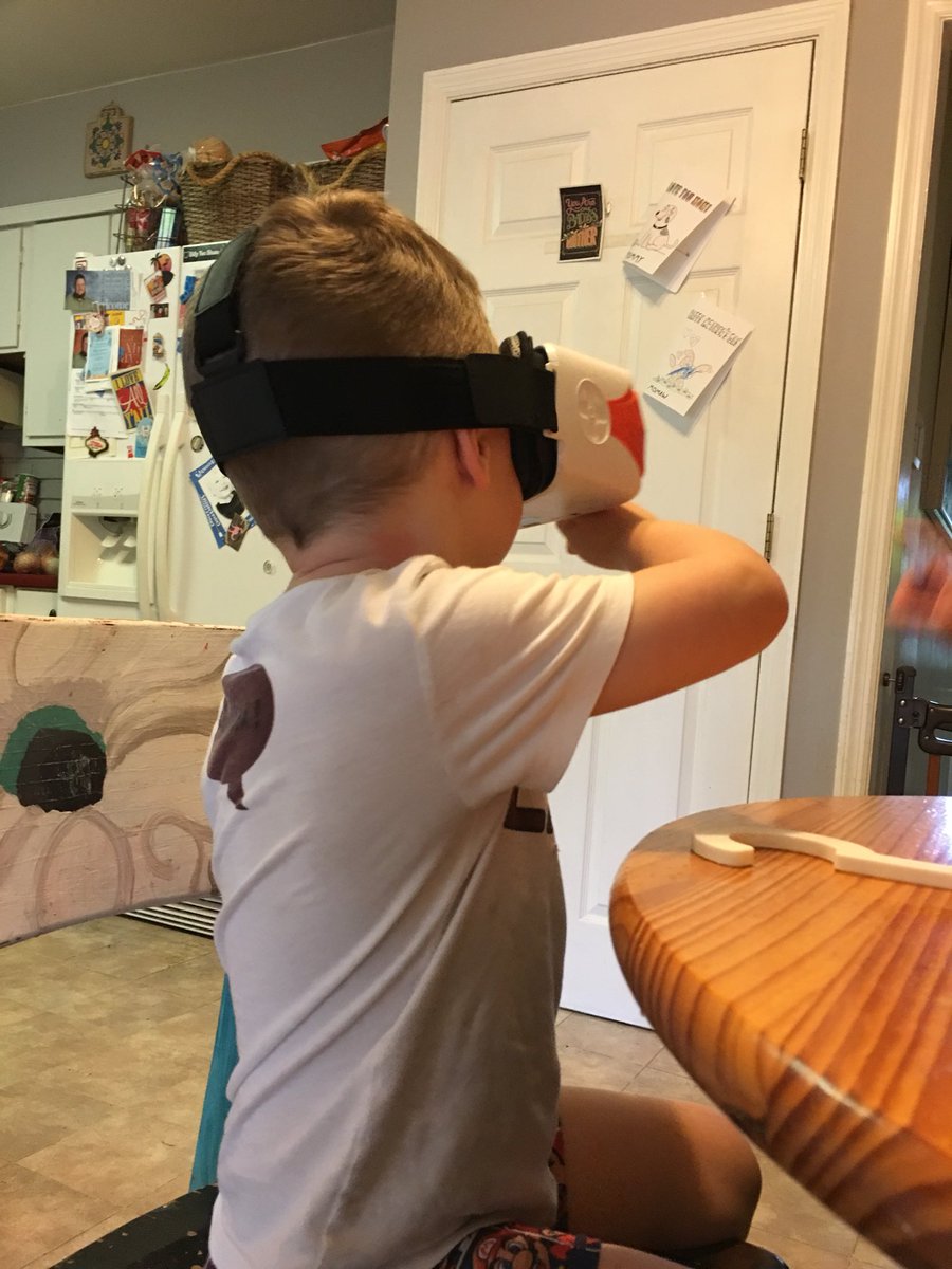 MrLawsonEdTech's tweet photo. When you’re prepping your #ClassVR training for the morning and your son is super excited to help #TeamTalawanda  #TalawandaEmpowers https://t.co/TWQeWMXuEn