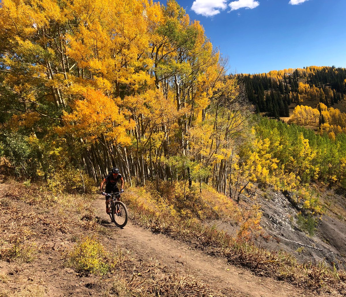 LeviKurlander's tweet photo. Sooo, yeah... This time of year rocks! Perfect temps, fall leaves, and endless riding in the San Juans! Couldn’t ask for more 🤙 https://t.co/JN1EUe2jnx