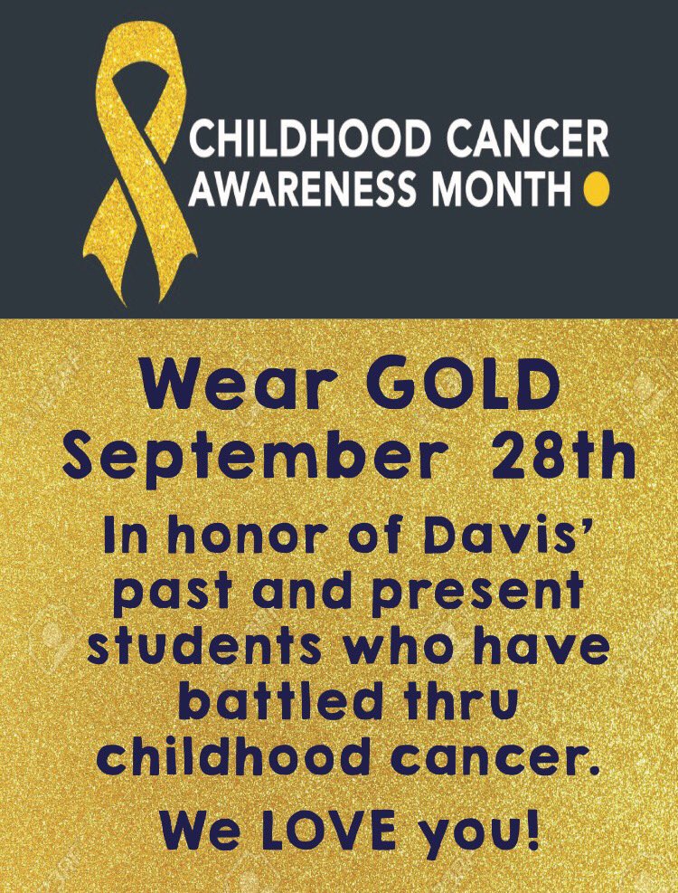 DavisElemRCISD's tweet photo. This Friday, wear gold to show your support! Thanks! https://t.co/V4KXwNy2aL