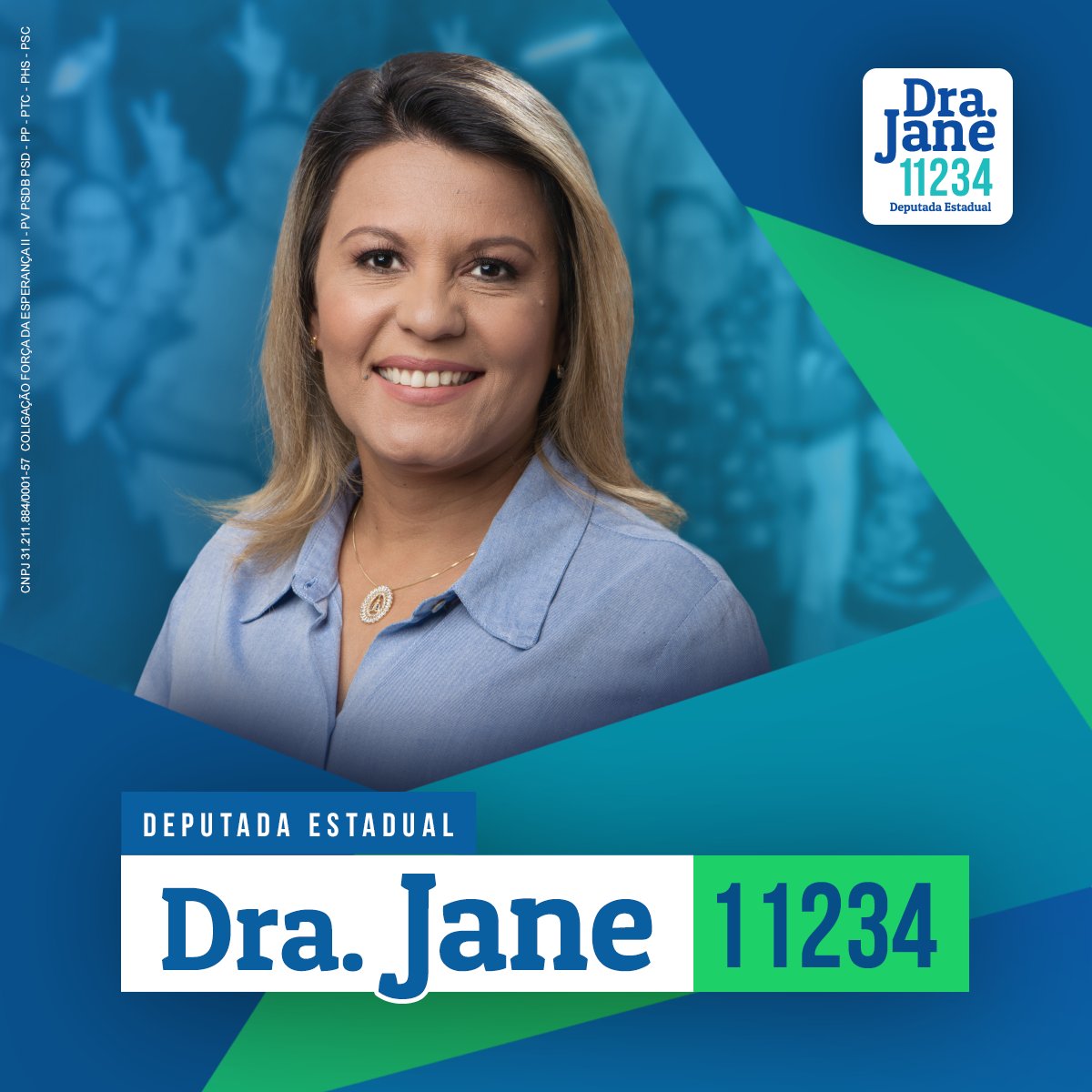 drajanepanta's tweet photo. A Paraíba já decidiu: é Dra. Jane 11.234 para Deputada Estadual! #DraJane11234 #EuAcredito #MinhaDeputada https://t.co/r9dGFZPCO7