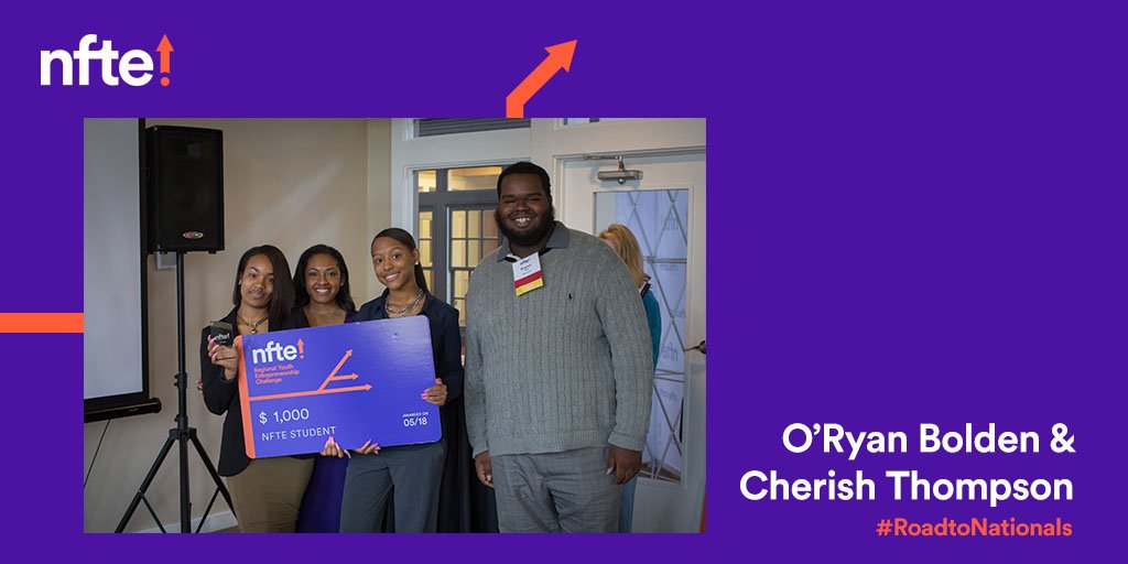 NFTE's tweet photo. OβRyan Bolden & Cherish Thompson, @NFTE_stl national finalists from McCluer North High School, are on the #RoadtoNationals! Their business-Safe Shades, color coding for pills to prevent dosing accidents. #youthentrepreneur #NFTEStudent #NFTESchool #NFTEChallenge #CokeGivesBackNA https://t.co/cWGvpwjlL6
