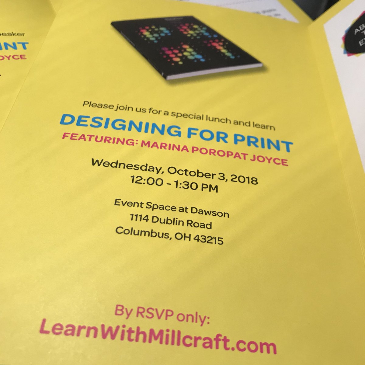 DesigningPrint's tweet image. Super excited to talk #designingforprint in #columbusohio &amp;amp; #cleveland &amp;amp; #detroit next week! Sponsors @MillcraftPaper @DomtarPaper put together 3 #firstclass events!! If you are in these areas register @ learnwithmillcraft.com 🙌
#print #graphicdesign #inkonpaper #designadvice