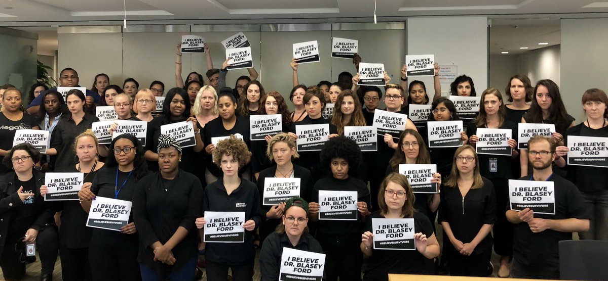 PPact's tweet photo. To Dr. Christine Blasey Ford, Deborah Ramirez, and all the survivors, we want you to know: 

You are not alone. 
You are resilient. 
Millions of us have your back. 

#BelieveSurvivors #StopKavanaugh https://t.co/pcf0sjzCgs