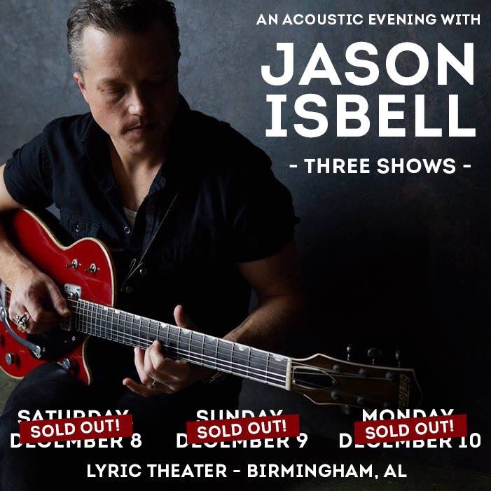LightUptheLyric's tweet photo. The three acoustic @JasonIsbell shows at the Lyric Theatre are officially SOLD OUT! Who’s ready? https://t.co/xAugGhJHoT