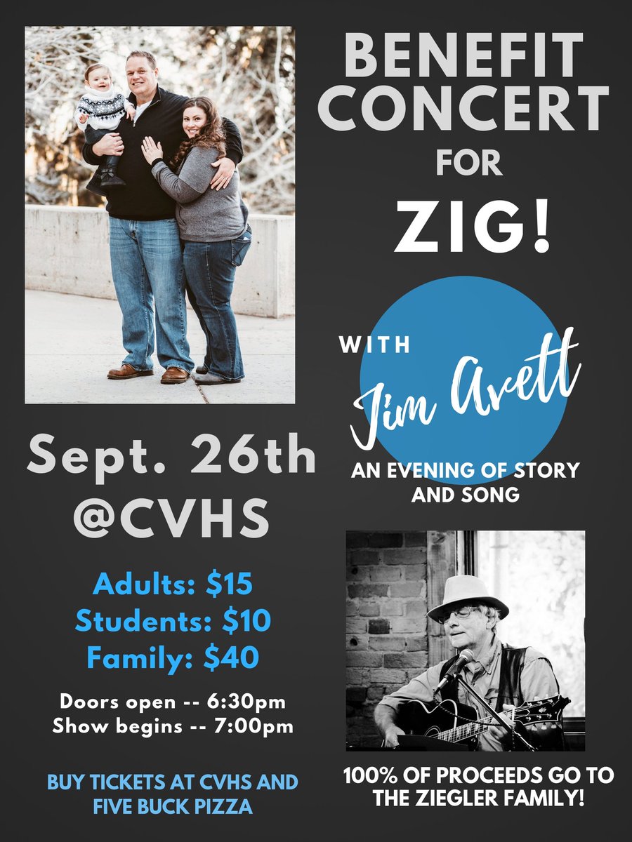 JaredSanders23's tweet photo. Please join us at Canyon View High School this Wednesday at 6:30 to raise money for my good friend Jake Ziegler!! Jim Avett (father to the Avett Brothers) will be performing a very special set of songs and stories. Feel free to contact me if you have any questions. https://t.co/lmzz0F5faI