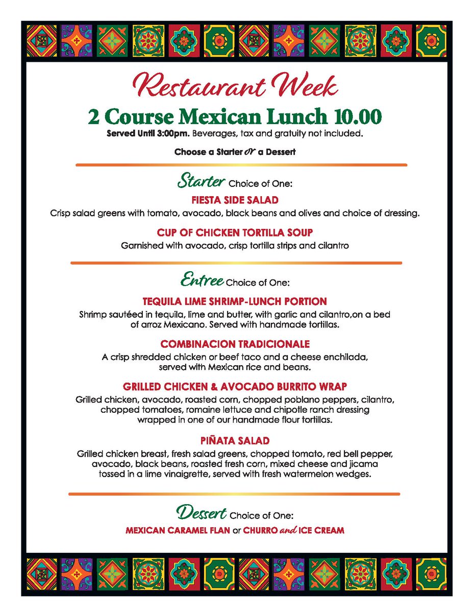 CasaSolyMar1's tweet photo. .@sdrestaurantwk is here! Join us for a two-course lunch for $10 or a three-course dinner for $20 or $25. Check out our menus below! #SDRW2018 https://t.co/duMME5faRb