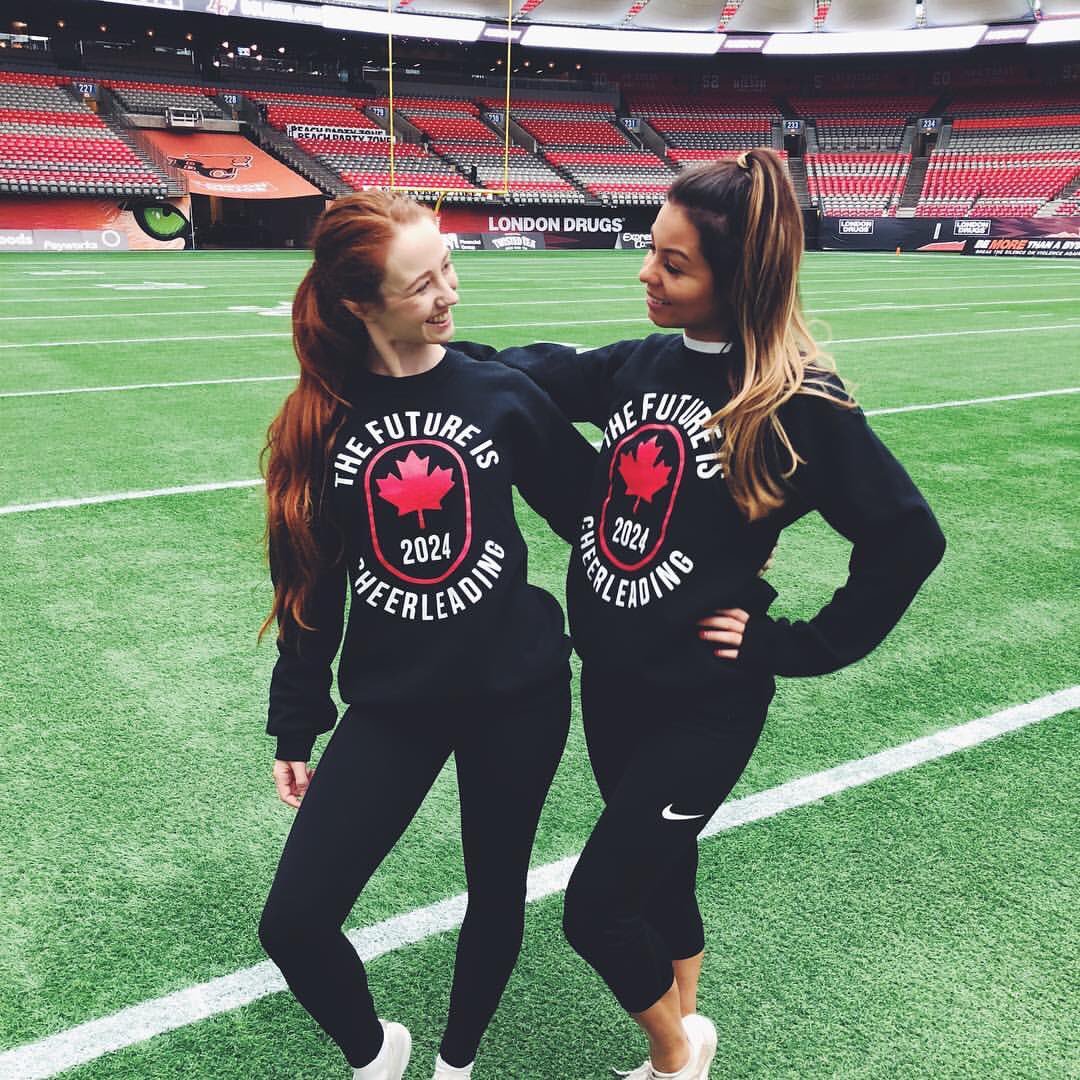 The future is cheerleading 🇨🇦 your fave sweaters are in stock on our online store!